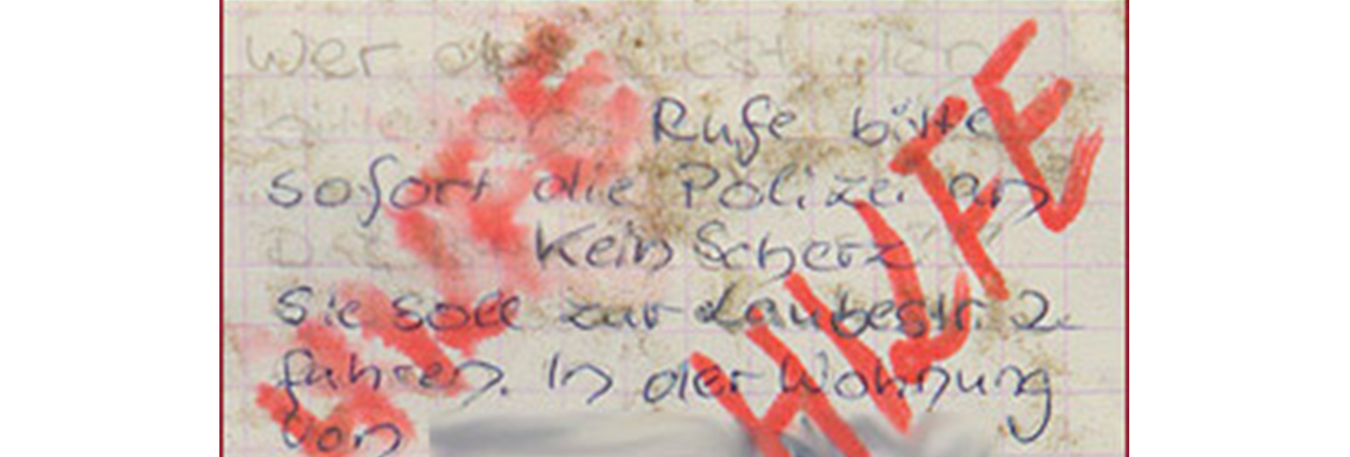 Hilfe beschriebenes Papier