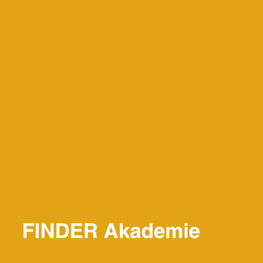 Kachel orange FINDER Akademie