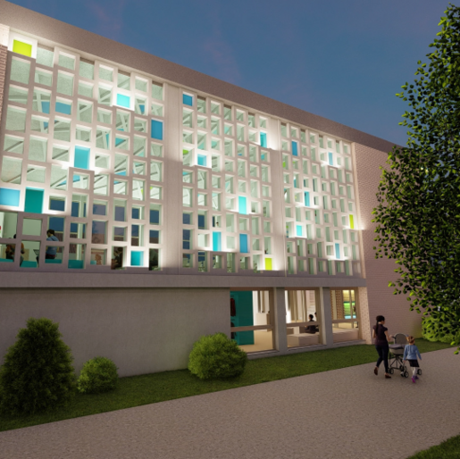 3D Grafik Forum K Perspektive bei Nacht